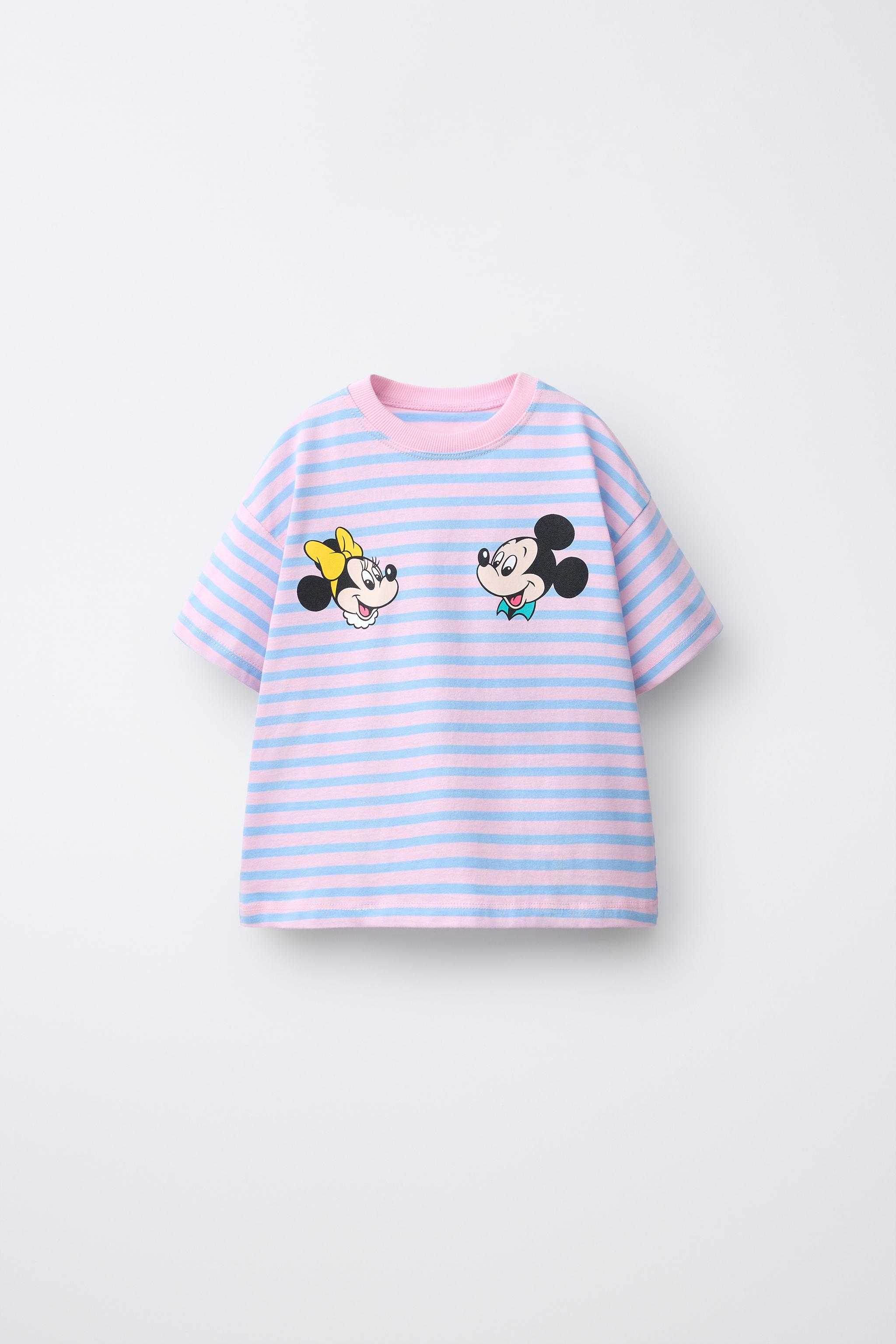 T-SHIRT RAYURES MICKEY & MINNIE MOUSE © DISNEY